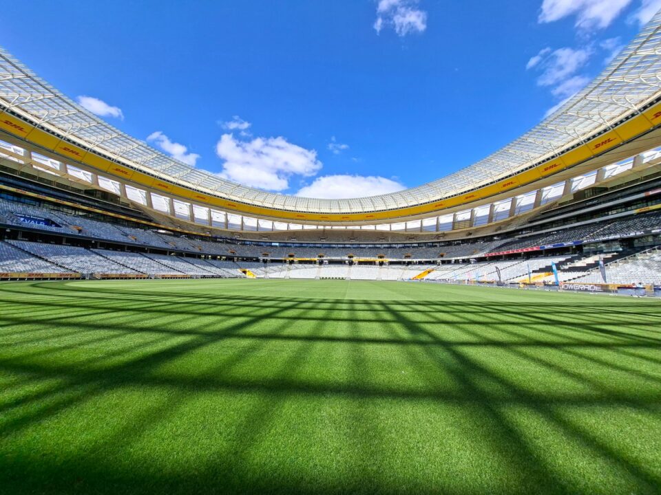 Cover illustration for rugby match day operations at a packed stadium